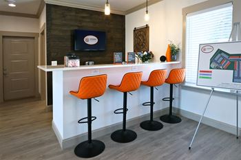 Resident lounge with complimentary coffee bar
